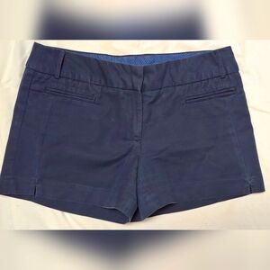 Dalia Collection Modern Fit Stretch Twill Shorts In Navy Size 12